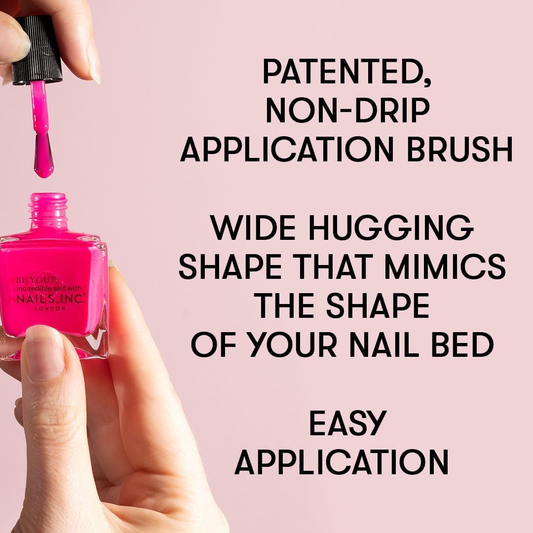 Nails.INC Sienna soft pink glow nails for a natural look.
