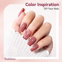 Nailshion Nude Grays cepillo de 150 grados facilita una aplicación suave.