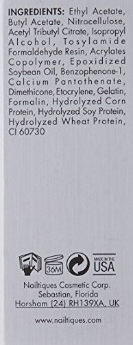 Nailtiques Formula 2 applied on nails suggests potential for growth and strength.