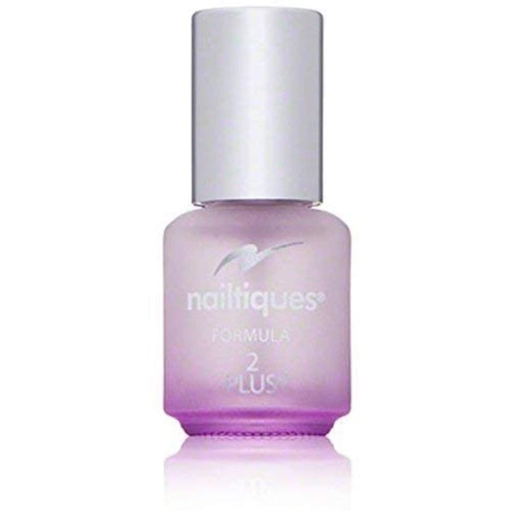 Nailtiques Nail Protein Formula 2 Plus brush application demonstrates base coat protection.