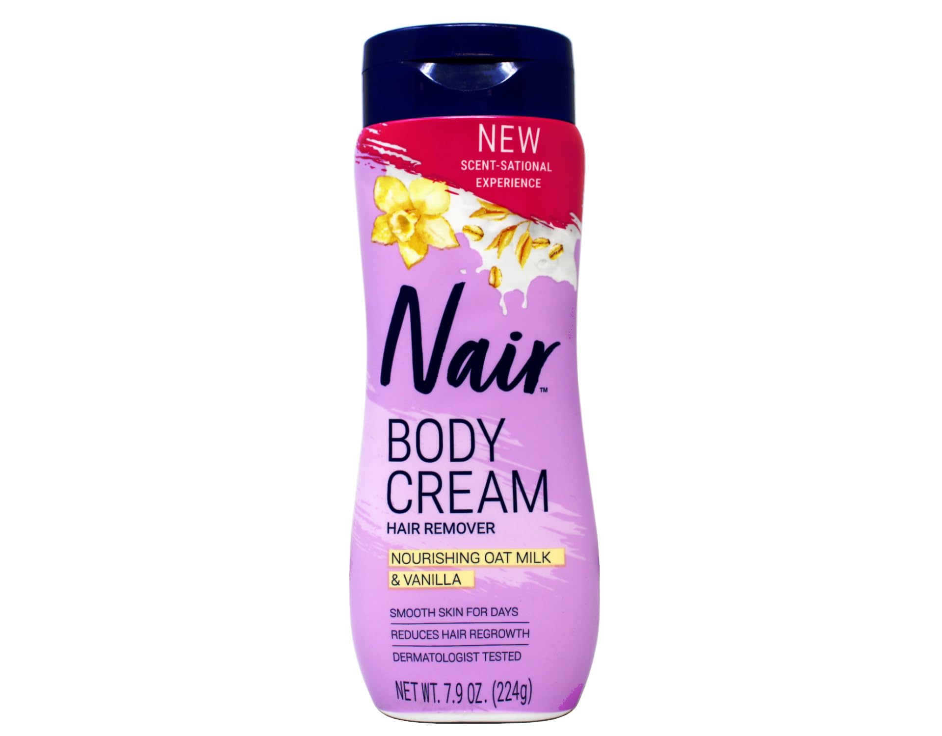 Nair Body Cream Hair Remover texture close-up shows creamy formula for gentle removal