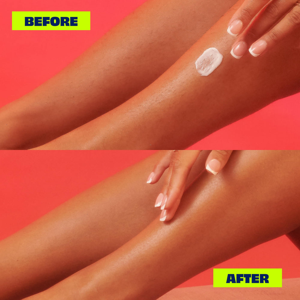 Nair Body Cream Hair Remover applying cream on underarm for easy removal.