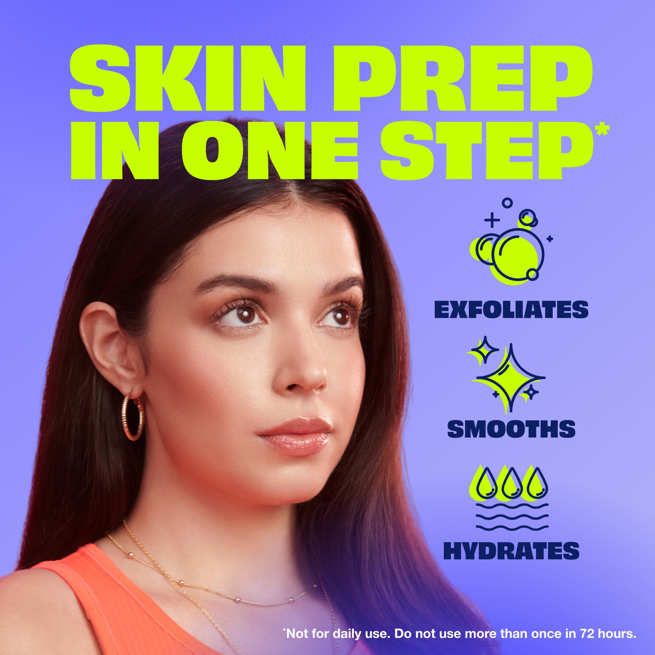 NAIR easy-glide texture facilitates smooth prep.