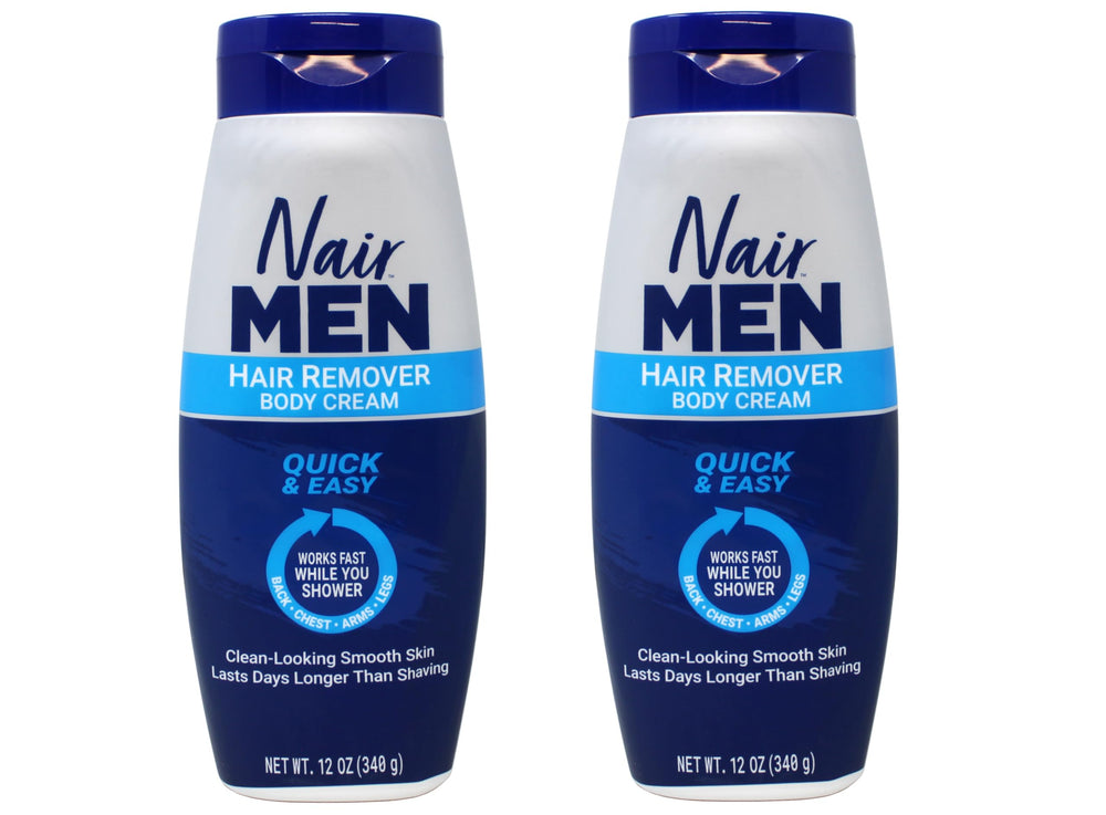 Smooth skin after shower with Nair Men body cream