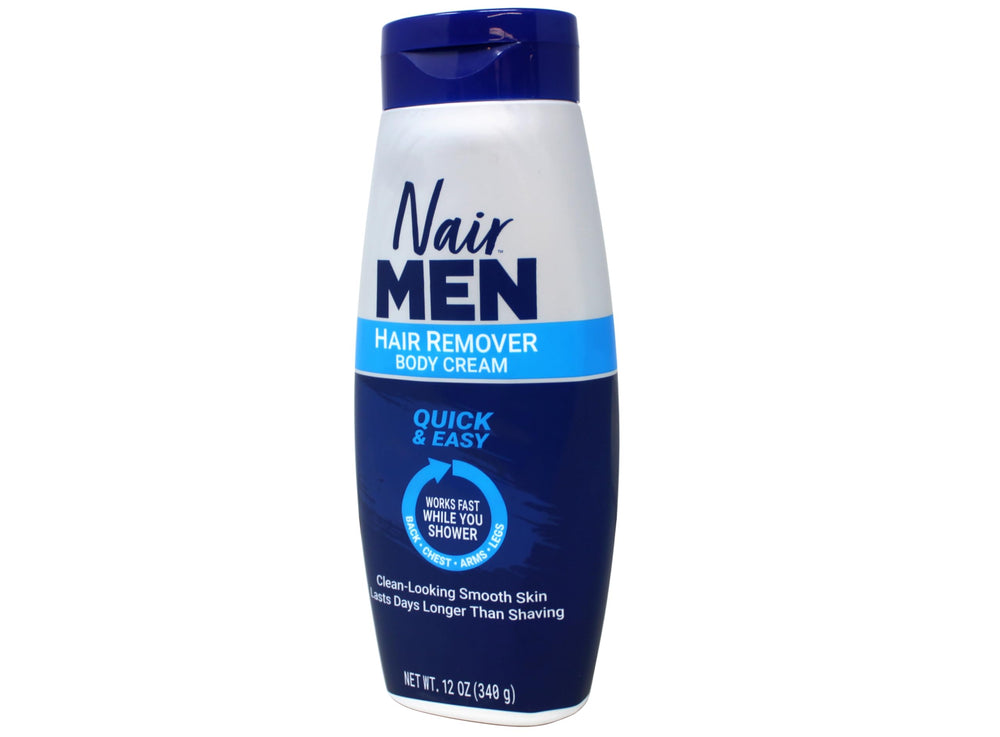 Made in USA Nair Men body cream supports at-home grooming routines