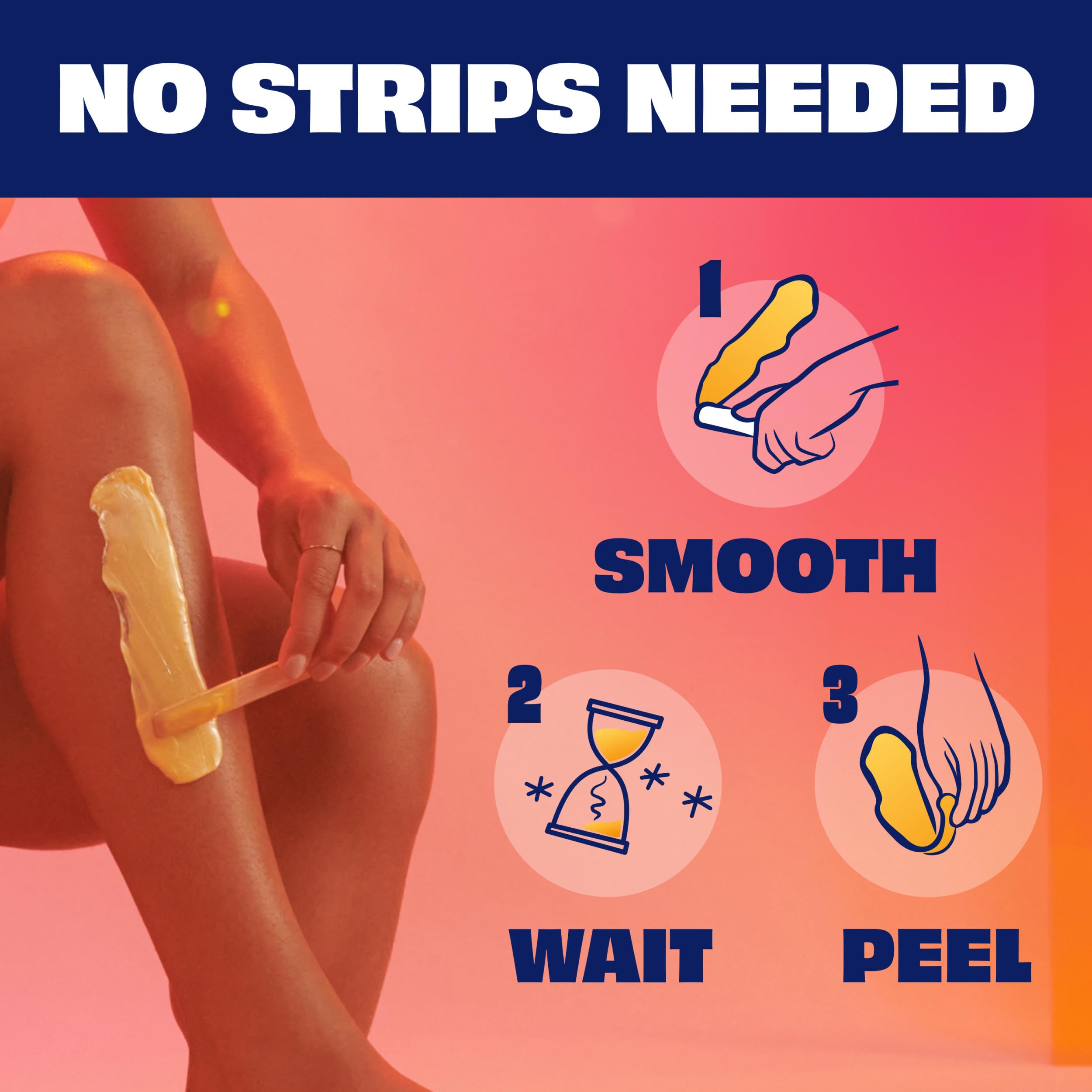Nair Lux at‑home spa vibe with shimmering gold wax.