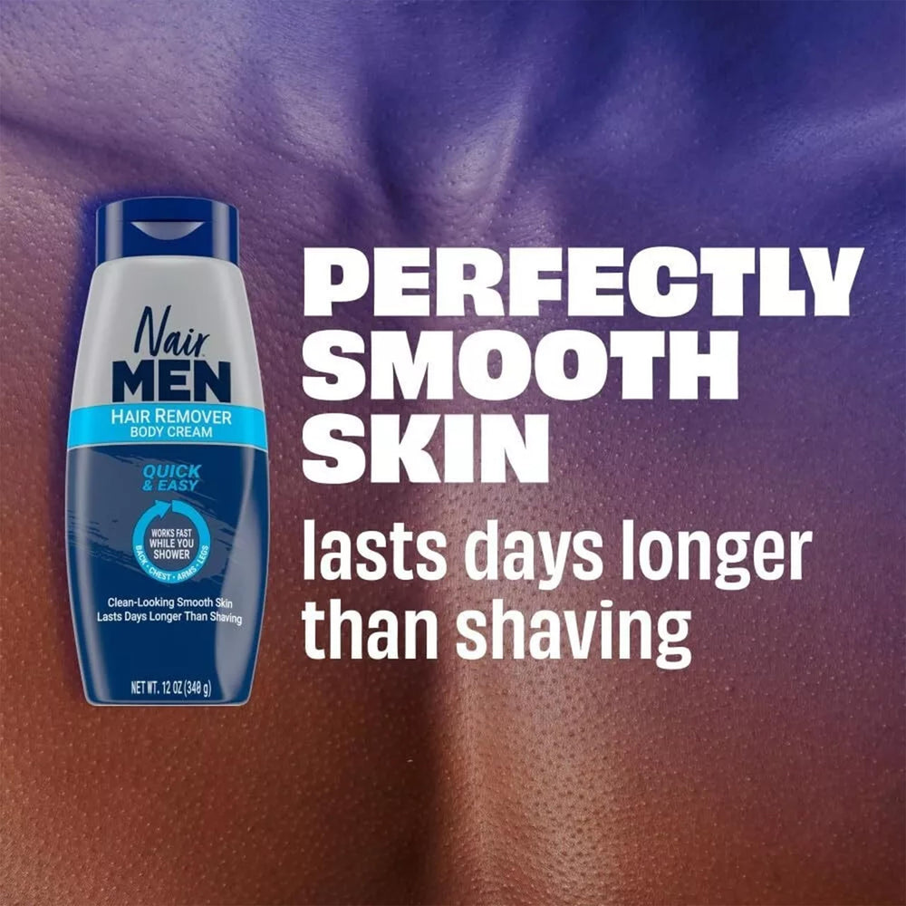 NAIR Men Hair Removal Body Cream pack-2 box display.
