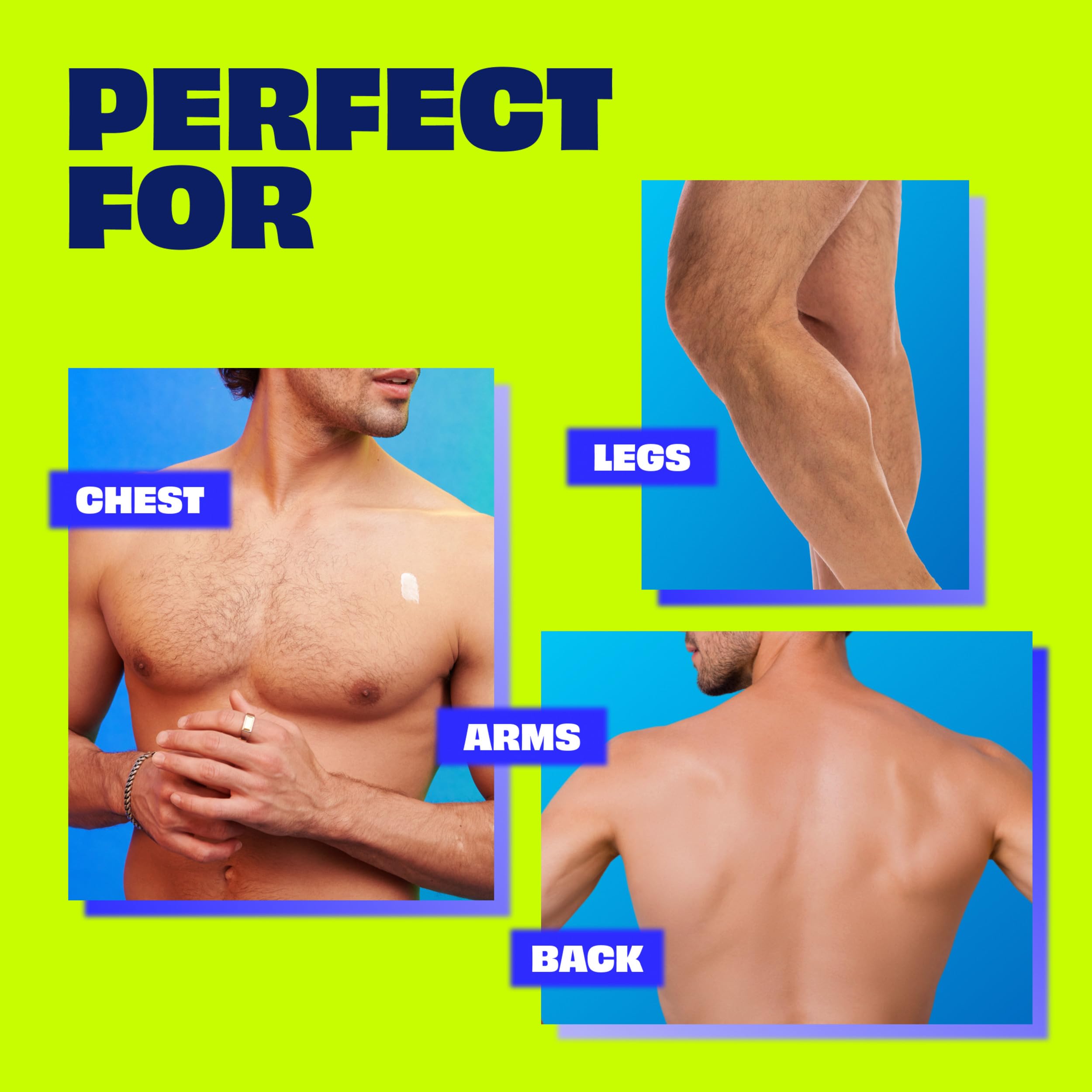 Nair Men Hair Remover Body Cream arms and legs for all-over smoothness.