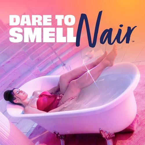 Nair packaging emphasizes dye-free and dermatologist-tested formula