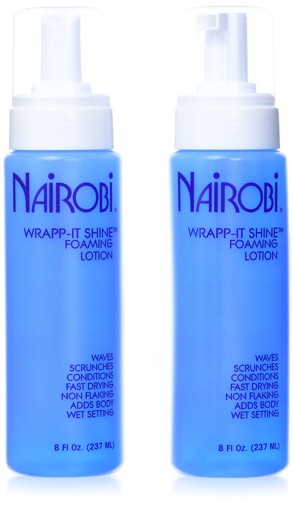 Nairobi Wrapp-it Shine en botella: loción espumosa para brillo sedoso.
