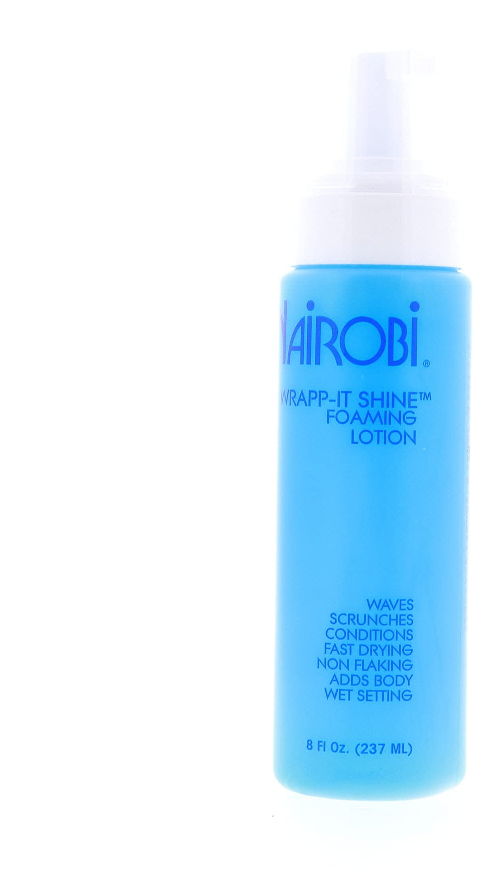 Nairobi Wrapp-It Shine, espuma cremosa visible, textura agradable al aplicar.