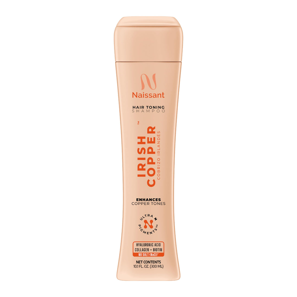 Naissant Irish Copper Hair Toning Mask bottle front, color-depositing formula for vivid copper results.