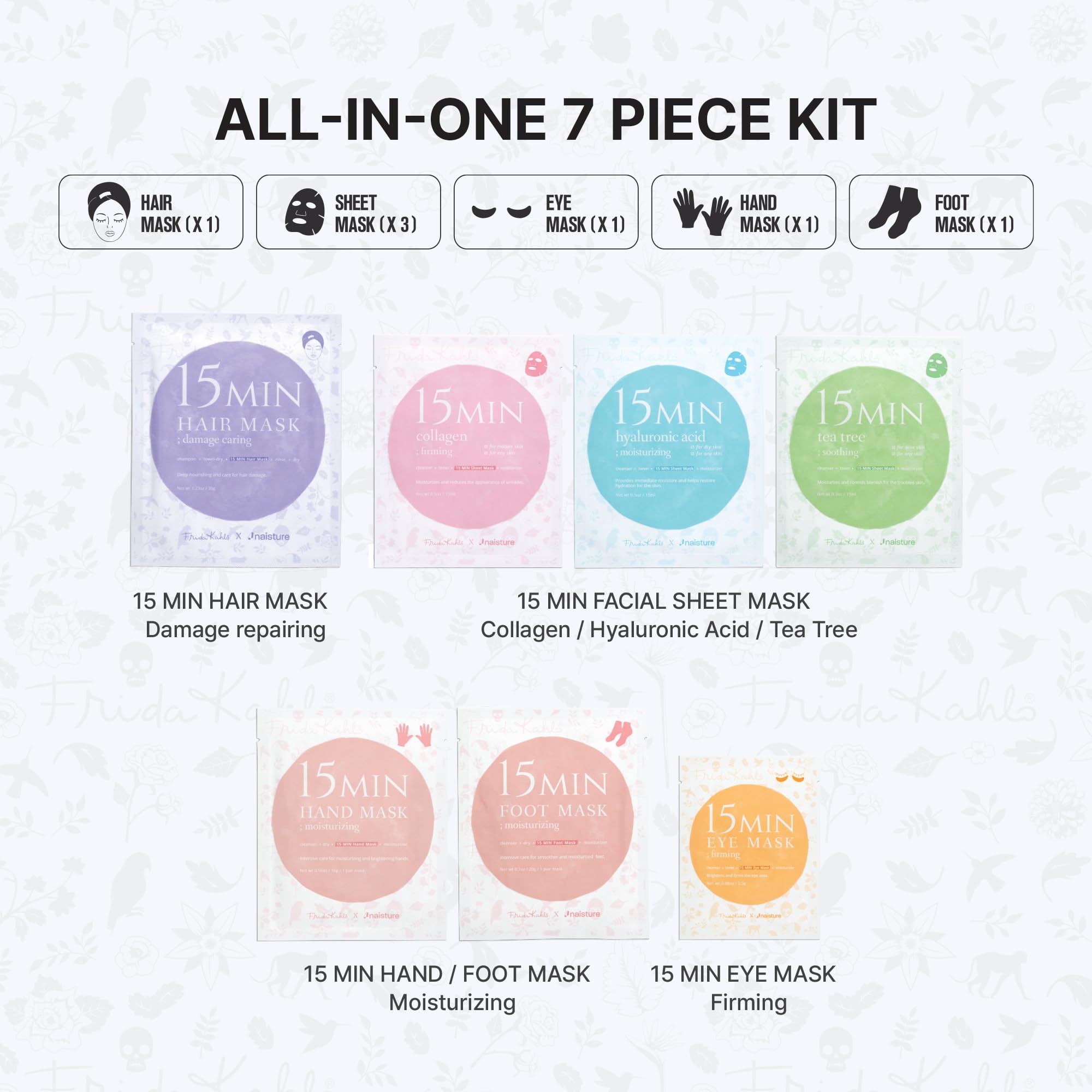 Naisture Frida Kahlo kit: mascarilla ocular para descanso de la mirada