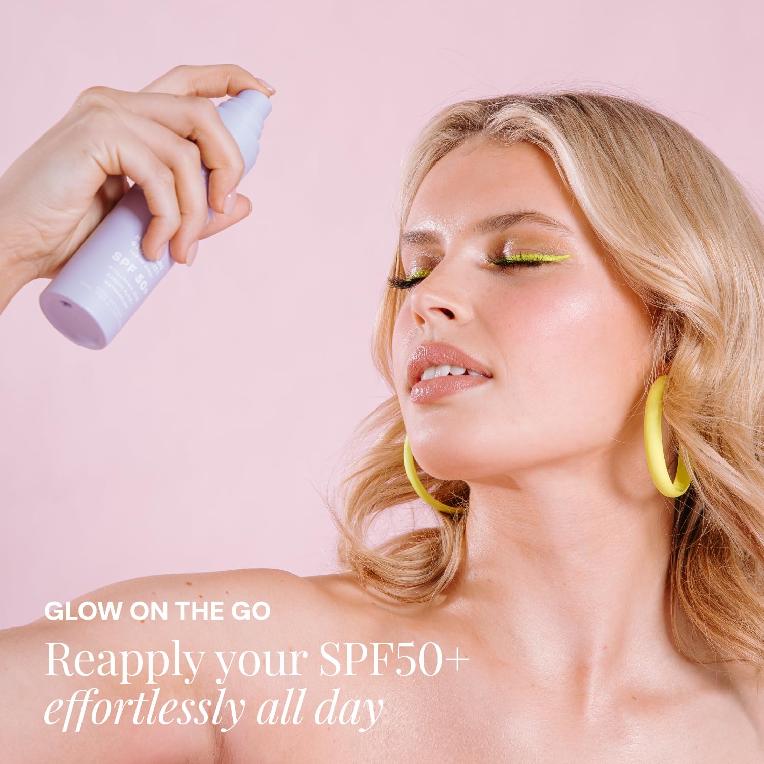 Naked Sundays SPF 50 mist refreshing skin with a healthy glow