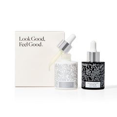 Naked & Thriving Illuminate C+ Serum bottle highlighting brightening and radiant skin.