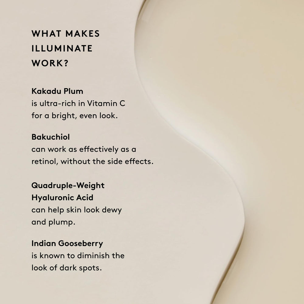 Apply Illuminate BC+ serum on the face for radiant skin