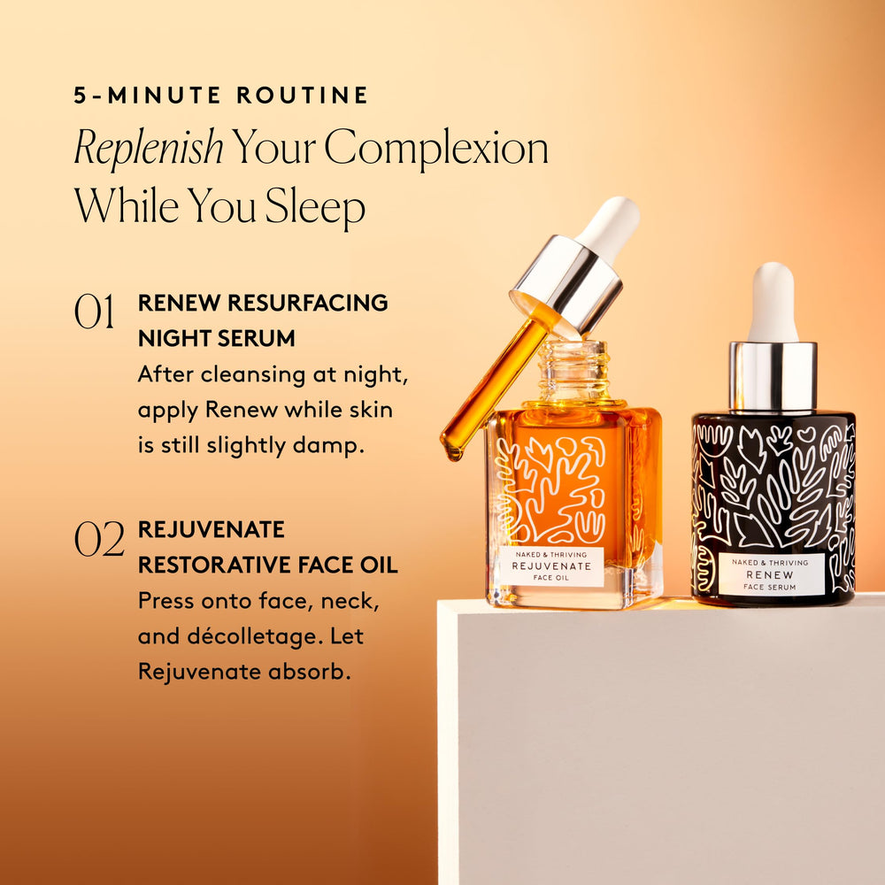 Hyaluronic acid graphic representing surface hydration in Naked & Thriving set.