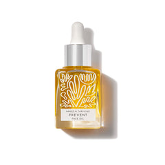 Naked & Thriving Prevent amber bottle closeup highlights daily protection for Mature-looking skin.
