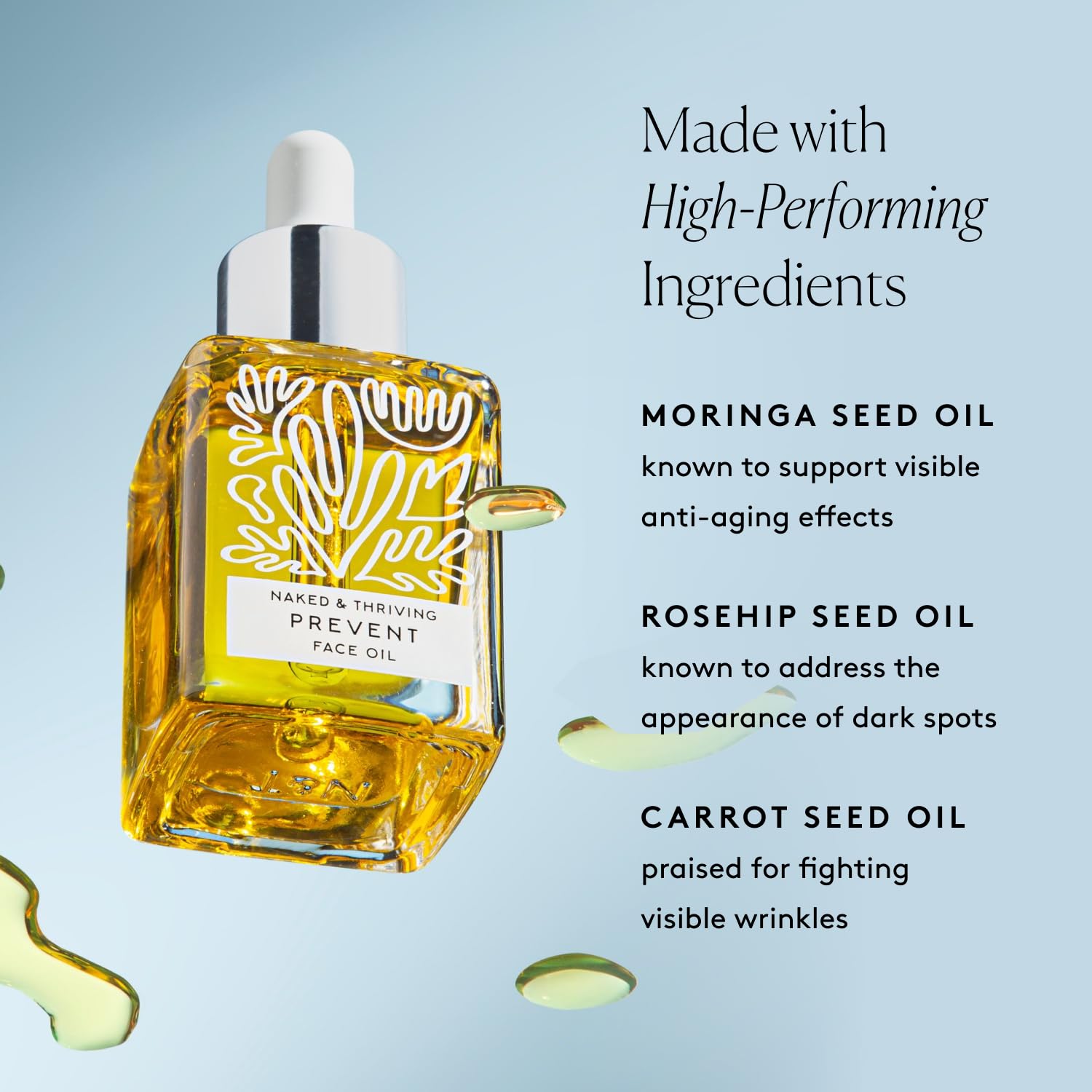 Naked & Thriving Prevent glow application demonstrates dewy, healthy-looking results.