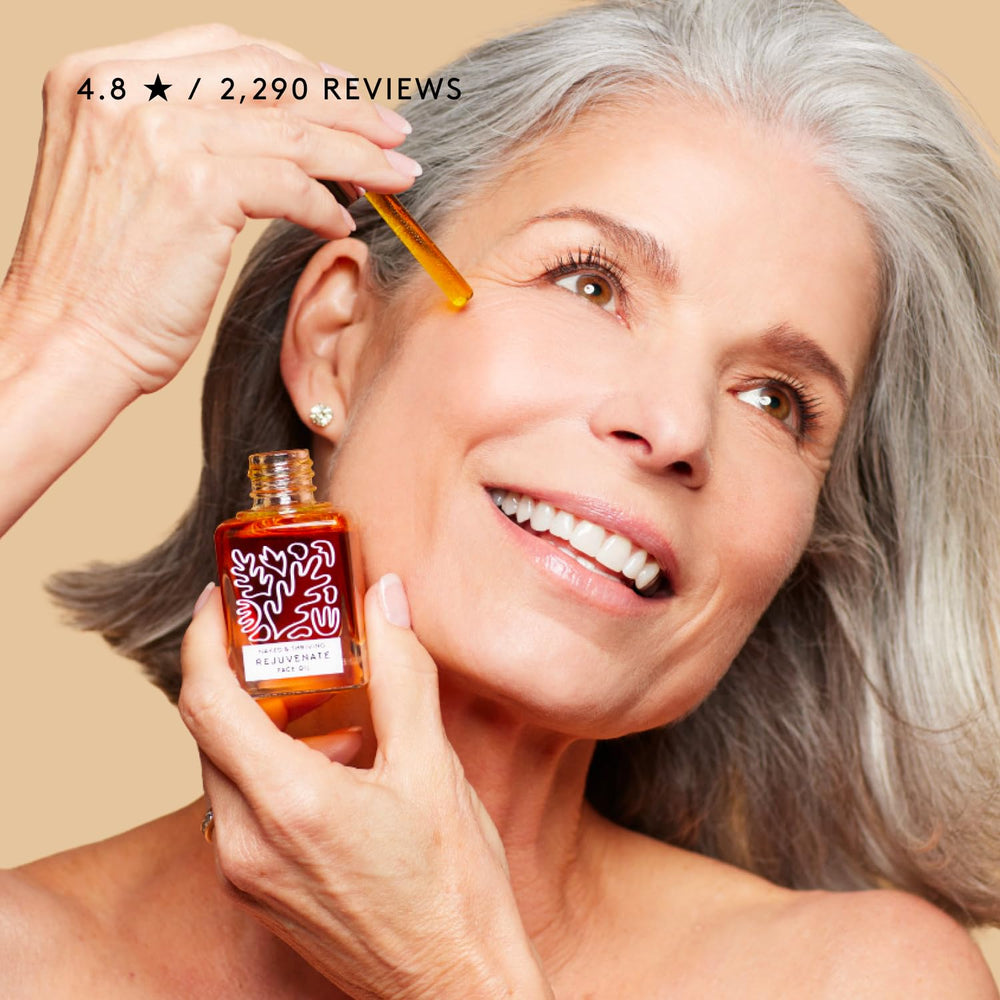 Naked & Thriving Rejuvenate glow shot suggesting healthy-looking skin.