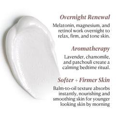Nakery SkinRecovery bálsamo de sueño con melatonina y lavanda para descanso.