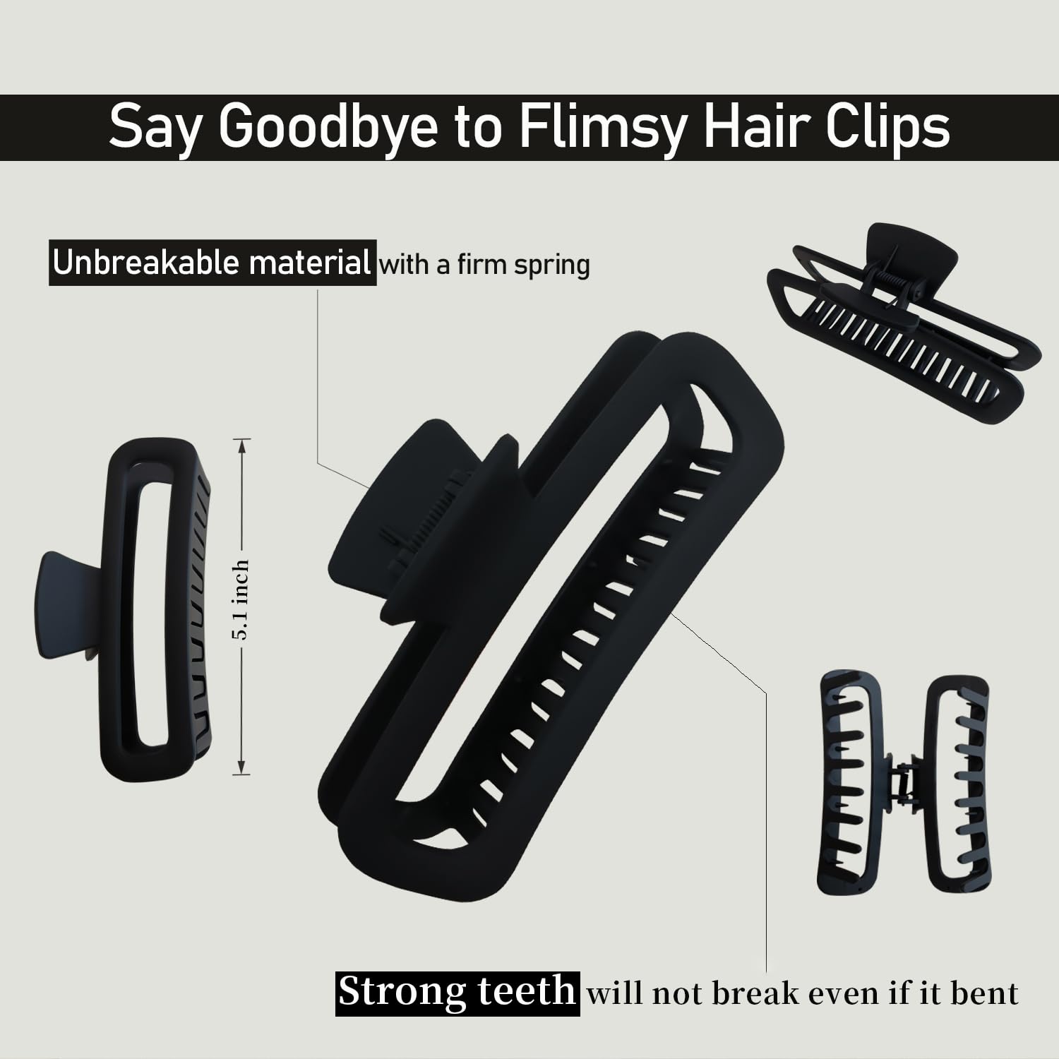 Nalodu 5-inch leopard glossy clip secures curls with style.
