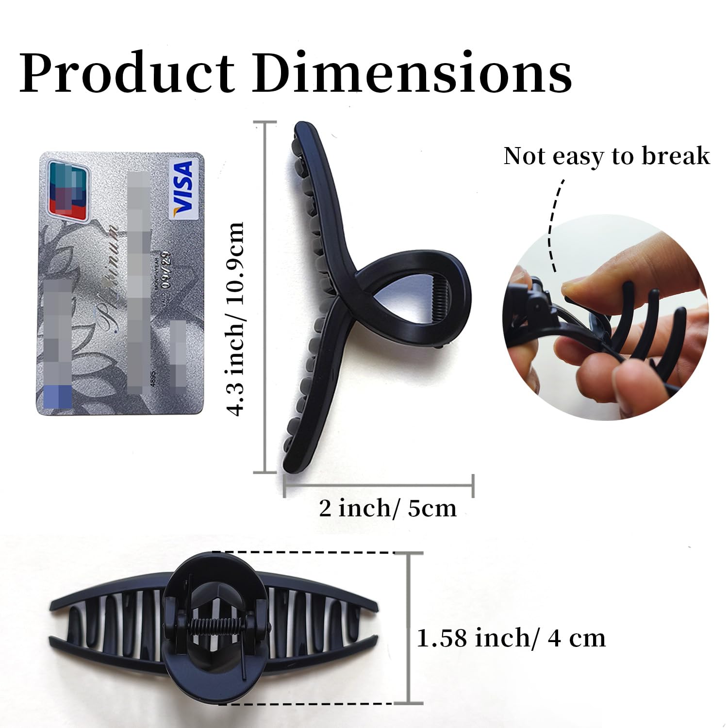 Nalodu large 4.3 inch clip in action demonstrates easy opening and release.