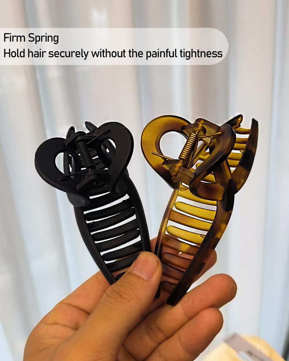 Nalodu thick-hair clip holds long curls without snagging or pulling.