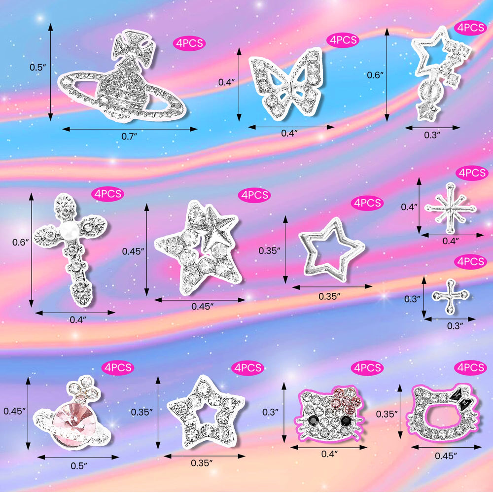 Namifin planet charms give cosmic vibes to nail art.