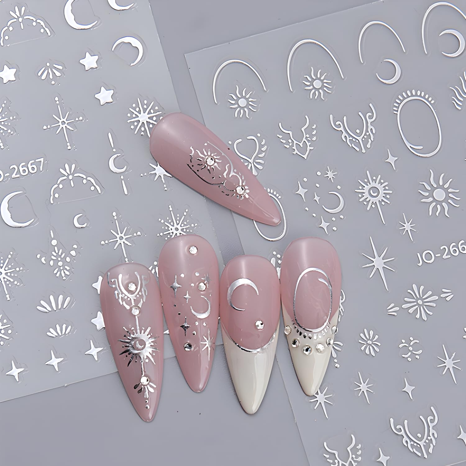 Namrec moon star patterns for celestial nail design ideas