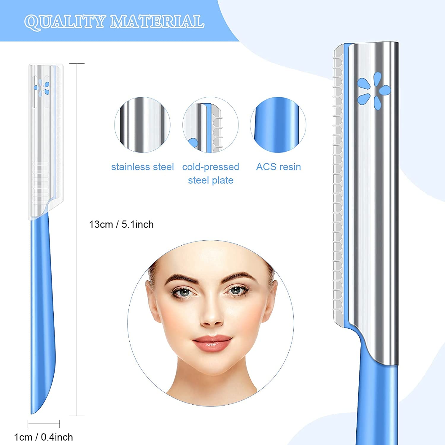 NANAN facial razor with protective cap preserves blade cleanliness