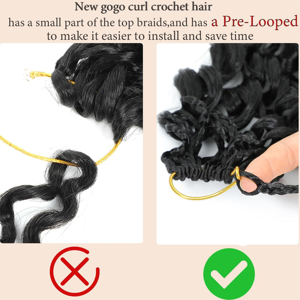 Naniciar Gogo Curl 12-inch ocean wave texture for durable, lightweight styling.