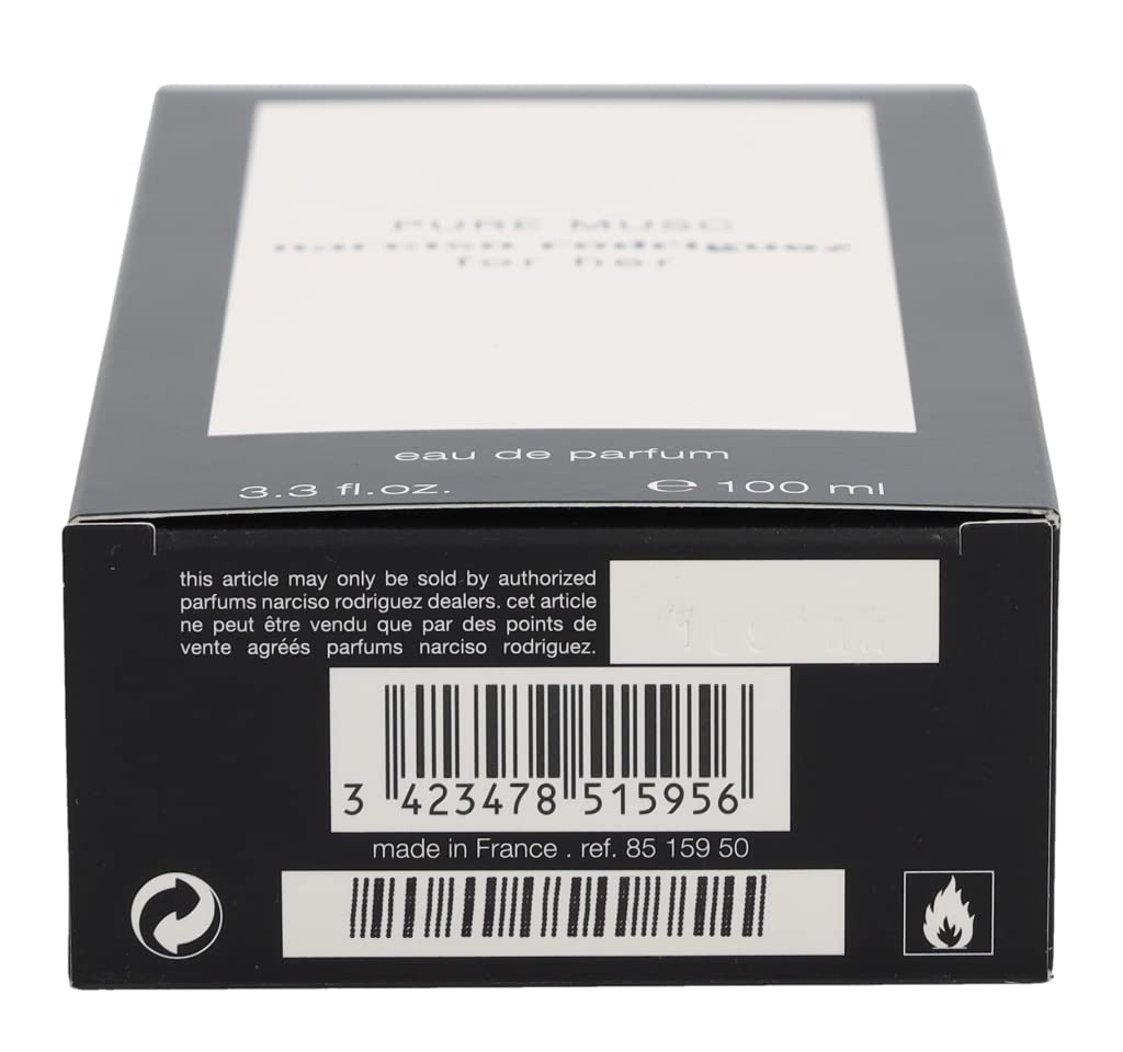 NARCISO RODRIGUEZ Pure Musc on skin suggesting all-day scent for casual wear.
