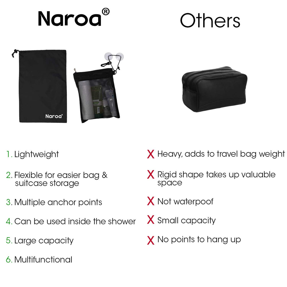 Naroa compact lightweight design fits in luggage without extra weight.