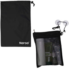Naroa waterproof toiletry bag closed for dry storage during travel.