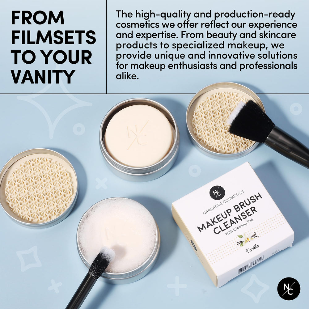 Narrative Cosmetics cleans both natural and synthetic brushes effectively.