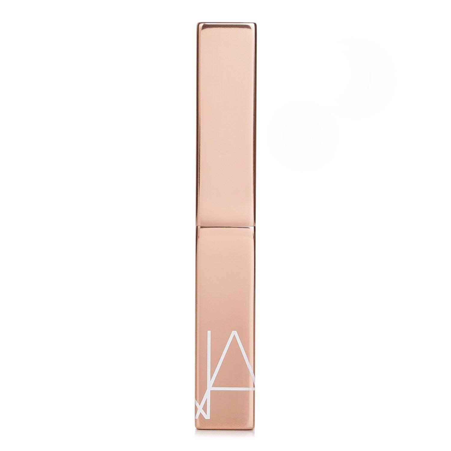 NARS Afterglow Sensual Shine Lipstick Dolce Vita on lips demonstrates lightweight, non-sticky shine.
