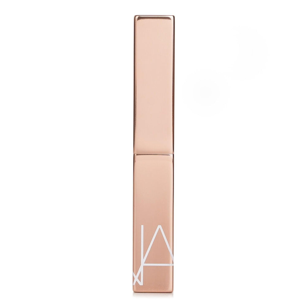 NARS Afterglow Sensual Shine Lipstick Dolce Vita on lips demonstrates lightweight, non-sticky shine.