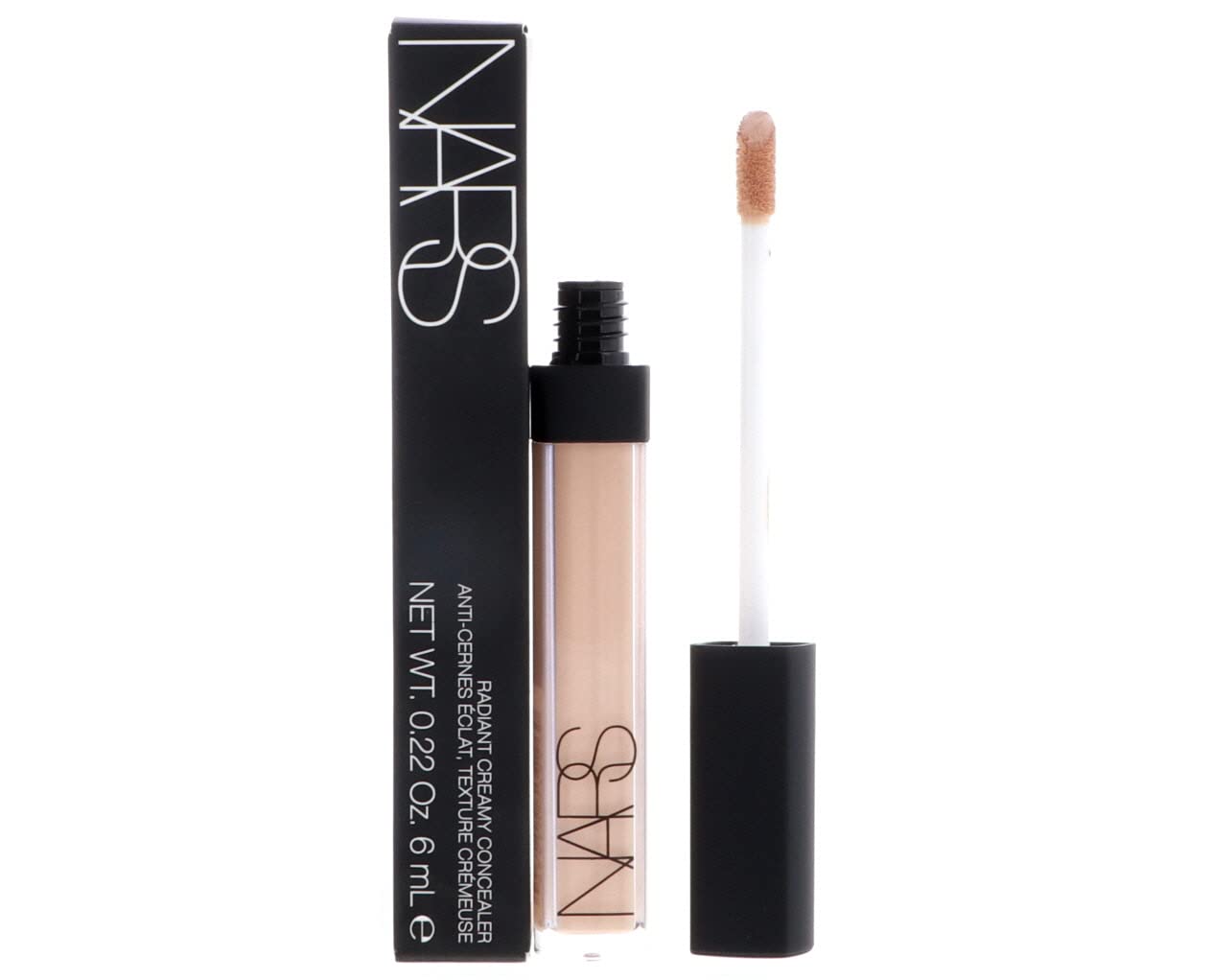 NARS Radiant Creamy Concealer Custard application swatch demonstrates buildable, natural-looking coverage.