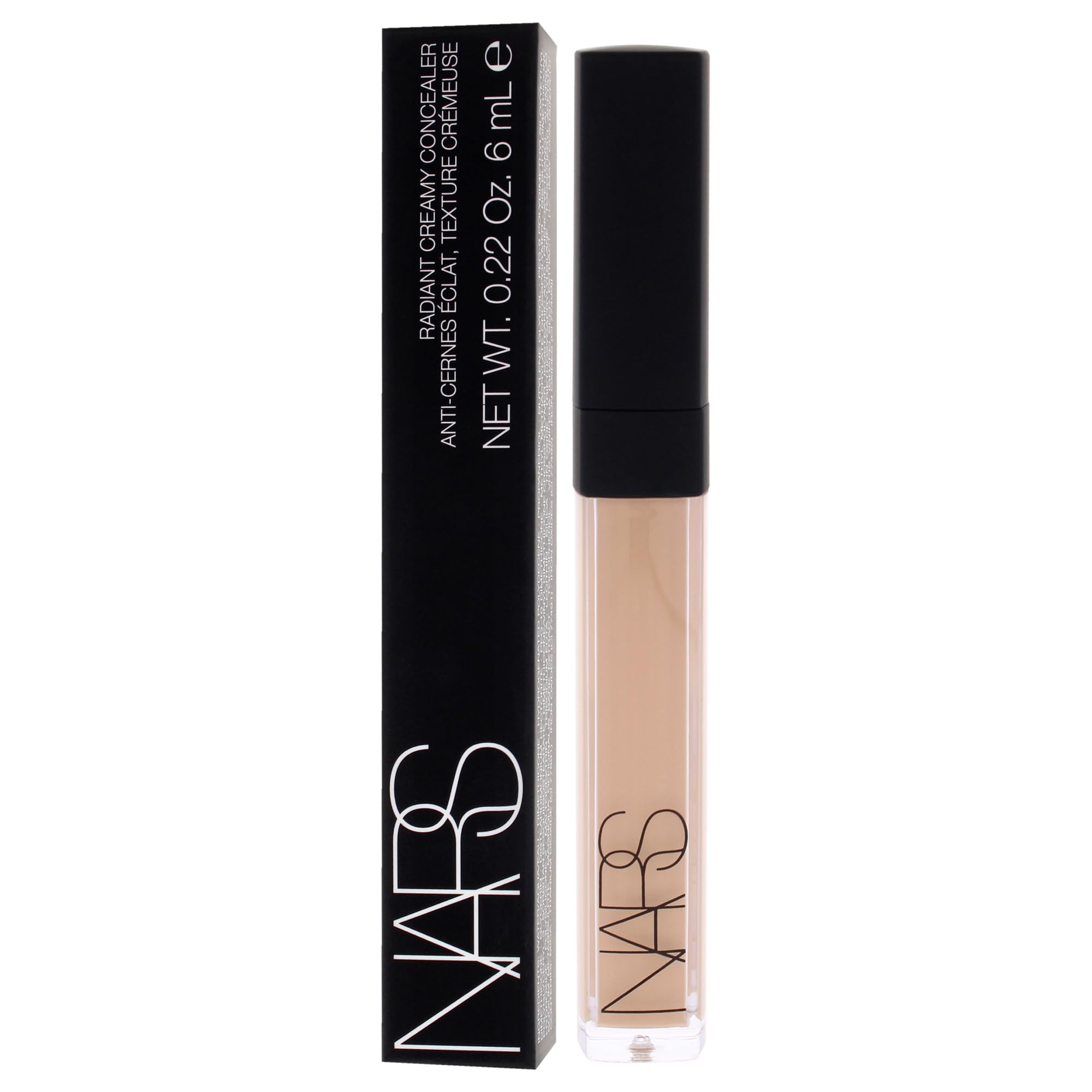 NARS Radiant Creamy Concealer packaging closeup highlights premium design.