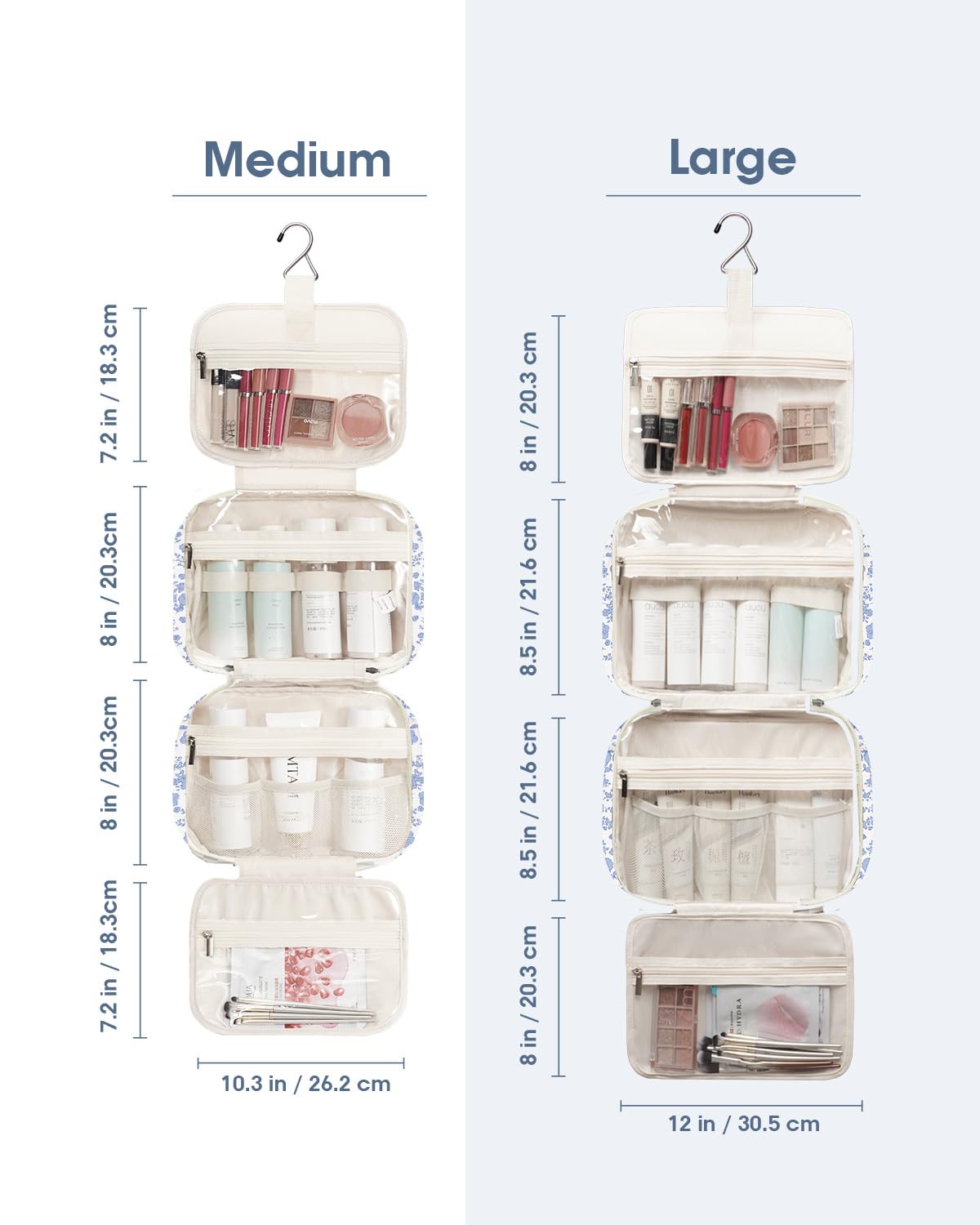 Narwey compact design, travel-ready organizer for toiletries and cosmetics