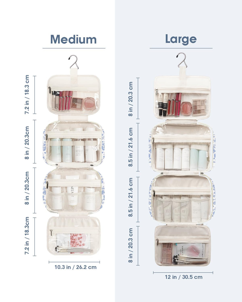 Narwey compact design, travel-ready organizer for toiletries and cosmetics