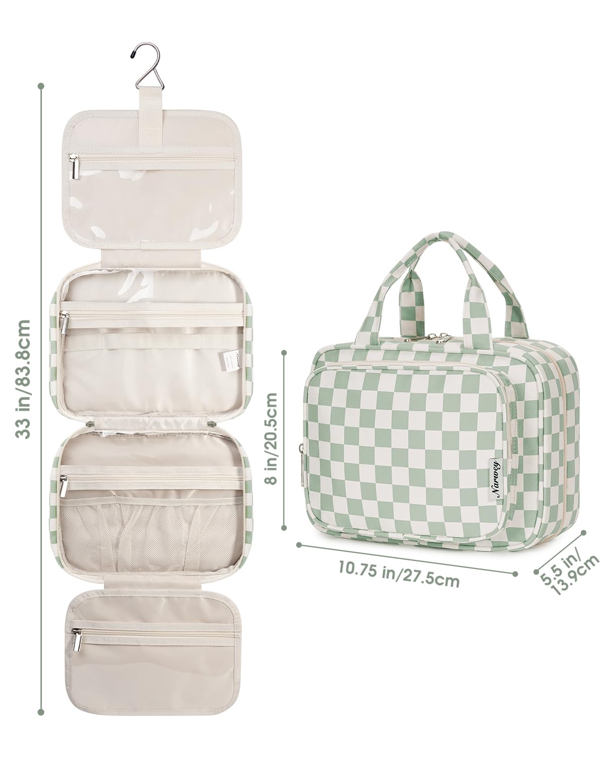 Narwey compact design fits in luggage while keeping essentials organized.