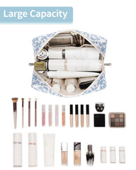Narwey inner pockets help separate brushes, liners, and palettes for tidy storage.