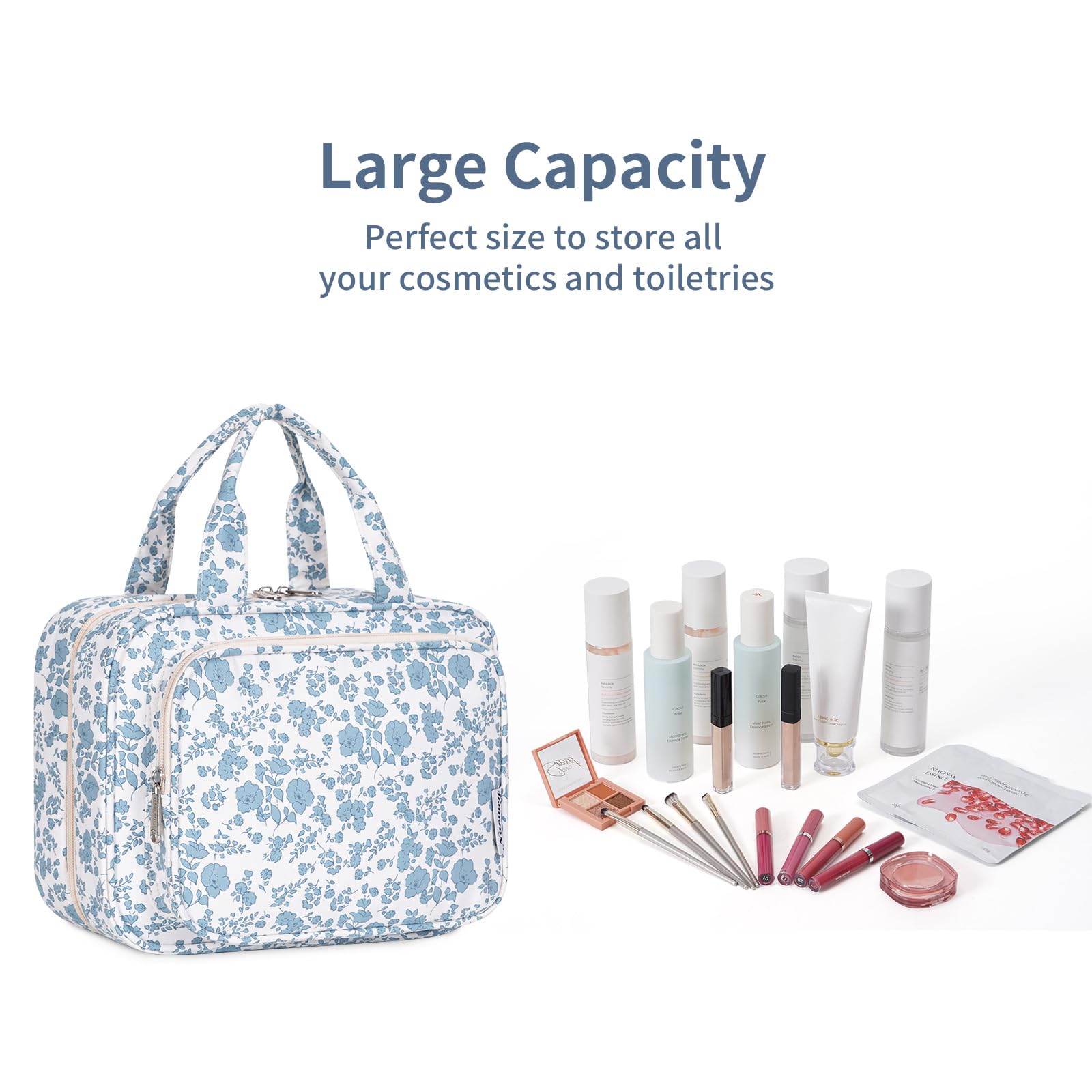 Narwey front view floral pattern, stylish travel companion