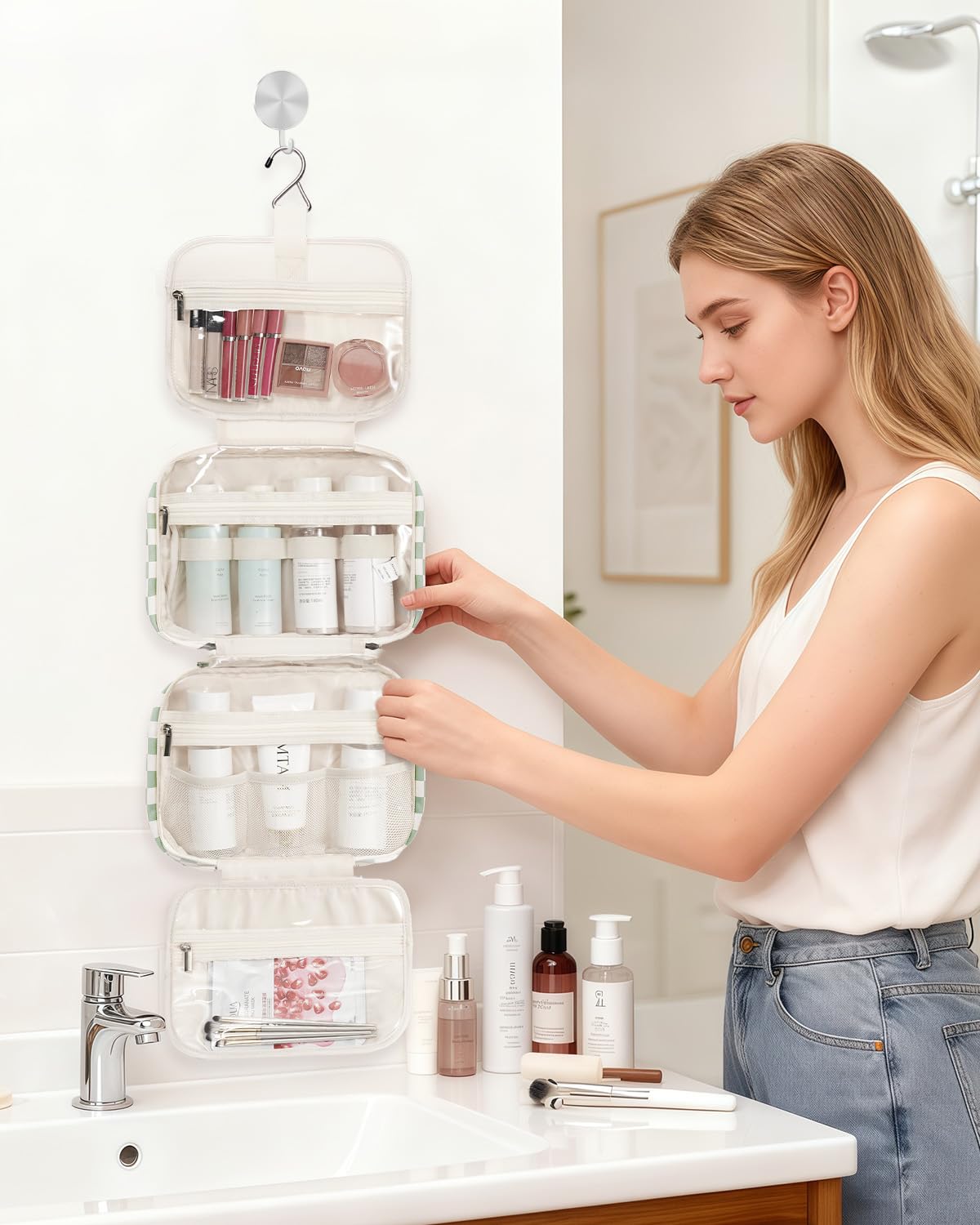 Narwey travel organizer helps you grab items quickly on trips.
