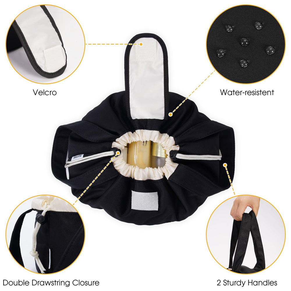 Narwey Lay Flat barrel design shows protective structure for packed items.