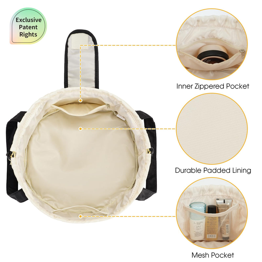 Narwey Lay Flat travel bag with sturdy handles for easy carrying.
