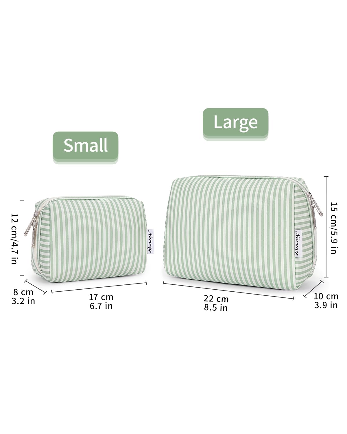 Narwey mint green stripe gift-ready bag ideal for gifting.