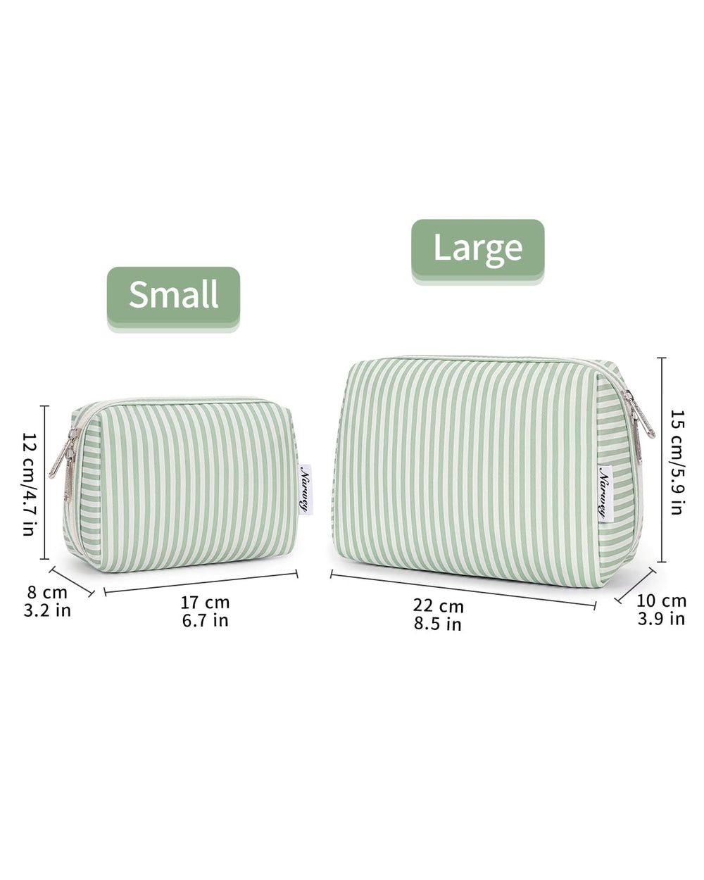 Narwey mint green stripe gift-ready bag ideal for gifting.
